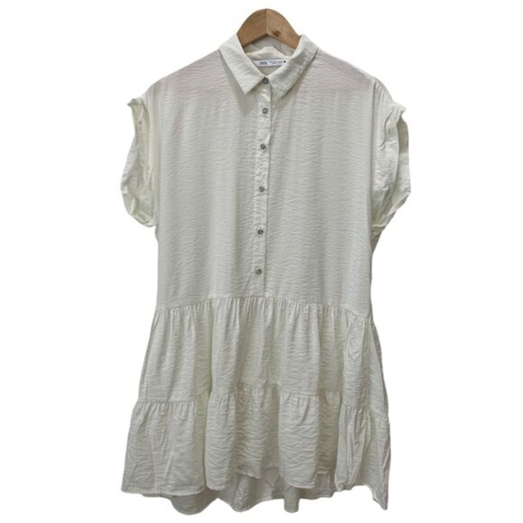 Zara extured iered hite cru ress - Picture 5 of 15